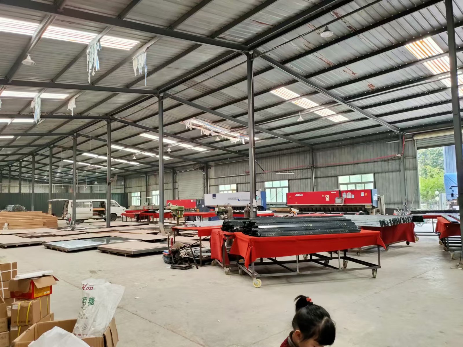 FORGAX production floor with metal fabrication equipment
